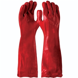 Blue Rapta Red 45cm PVC Gloves