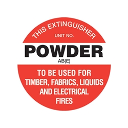 Fire Extinguisher Signs - Powder ABE Fire Extinguisher Poly Disc 
