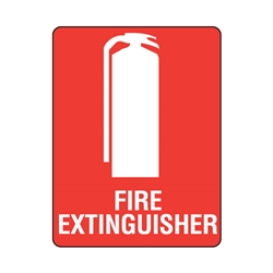 Fire Equipment Sign - Fire Extinguisher W'Picto Sticker 