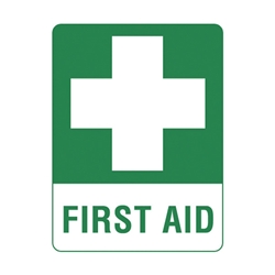 Emergency Signs - First Aid Vinyl Sticker_250 x 180mm