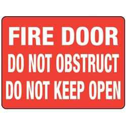 Fire Extinguisher Signs - Fire Door Do Not Block Poly Sign