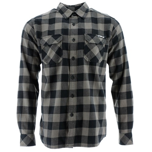 CAT Buffalo Check Work Shirt - Charcoal Black