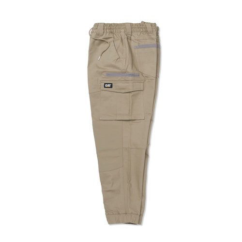 Khaki men's dynamic cuffed pant