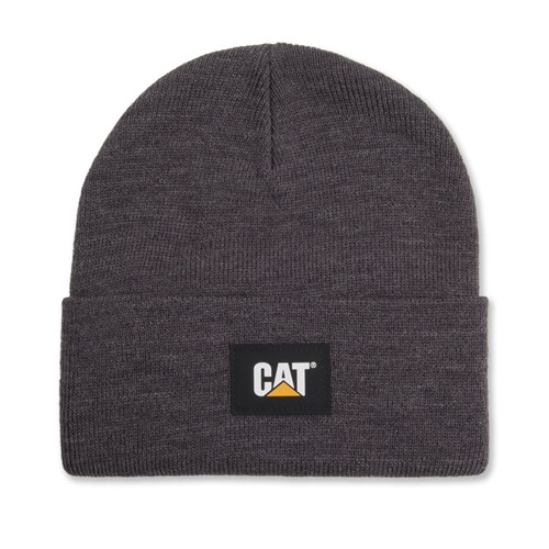 CAT® Workwear Cat Label Cuff Beanie - Dark-Heather-Grey