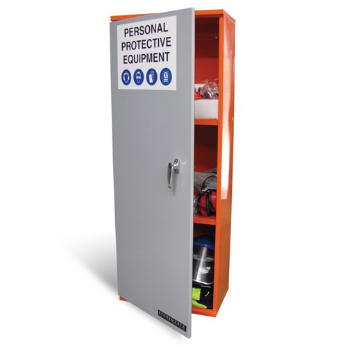 Storemasta PPE Single Door 3-Shelve Storage Cabinet SPP4