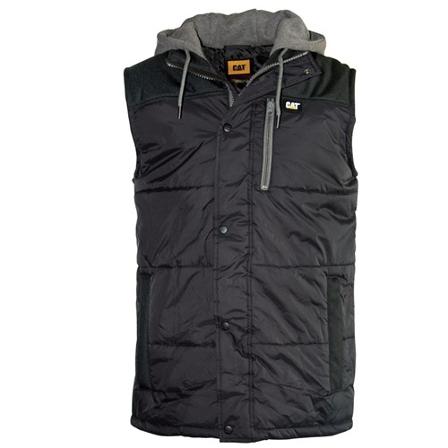 CAT® Workwear Hooded Work Vest - Black