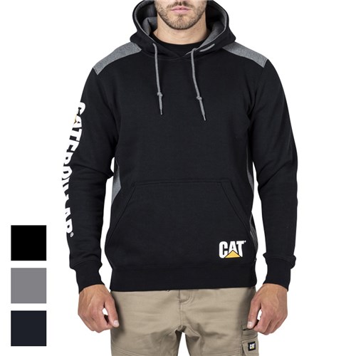 1910802_SwatCAT® Workwear Logo Panel Hooded Sweatshirt - Swatch