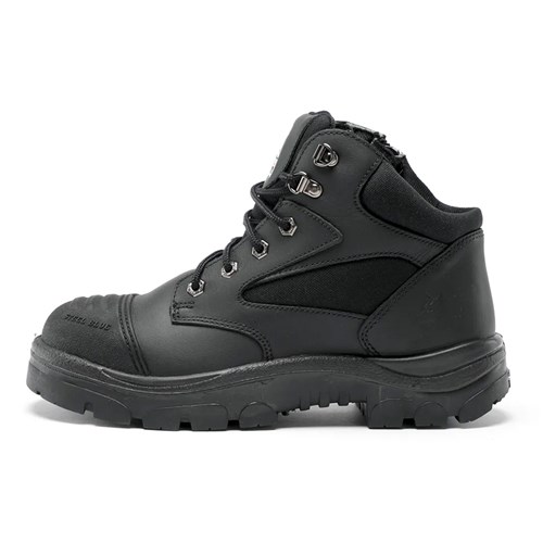 Steel Blue Parkes Side Zip Steel Toe Scuff Cap Lace Up Work Safety Boots - Sand