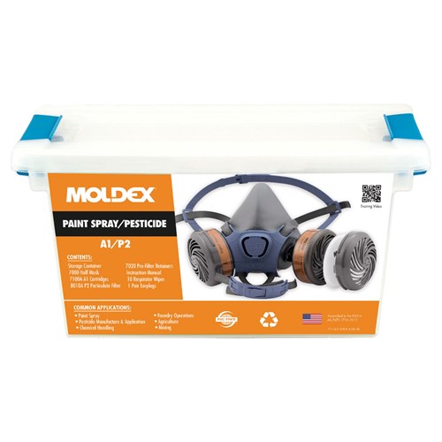 Moldex® 7000 Series A1/P2 Paint Spray/Pesticide Respirator Kit (Medium)
