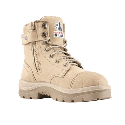 Steel Blue Women's Argyle Zip Steel Toe Scuff Cap Safety Boots