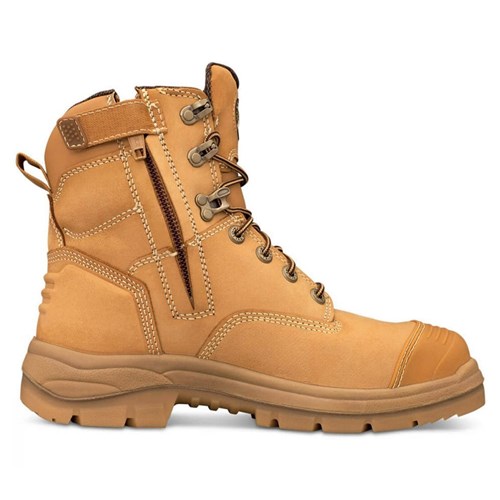 Oliver 150mm Side Zip Lace UP Work Safety Boots - Wheat