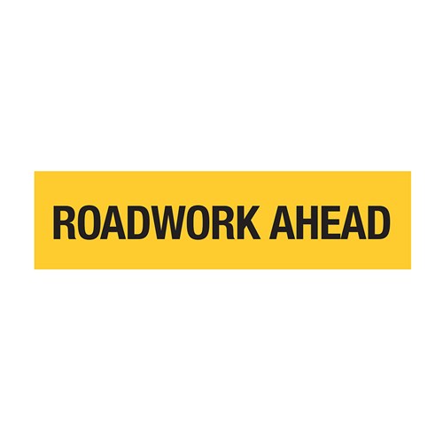Roadwork Ahead 1200x300mm Multi-Message Sign TC221