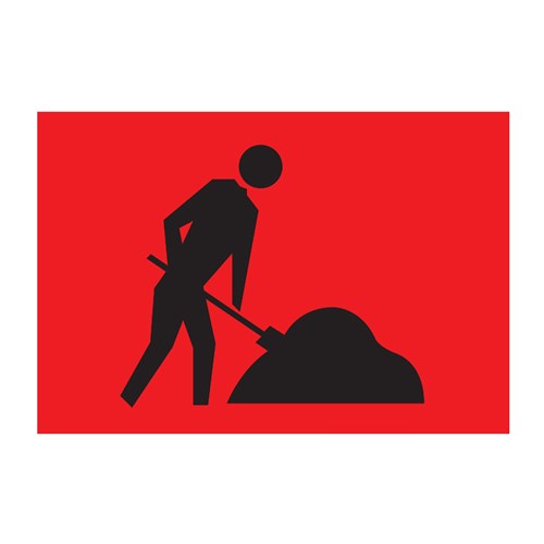 Symbolic Worker 900x600mm Flat Plate Sign SG516-ALUM