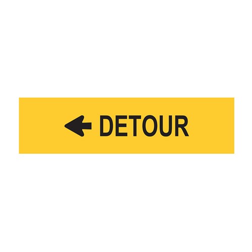 Detour Left Arrow 1200x300mm Multi-Message Sign TC230