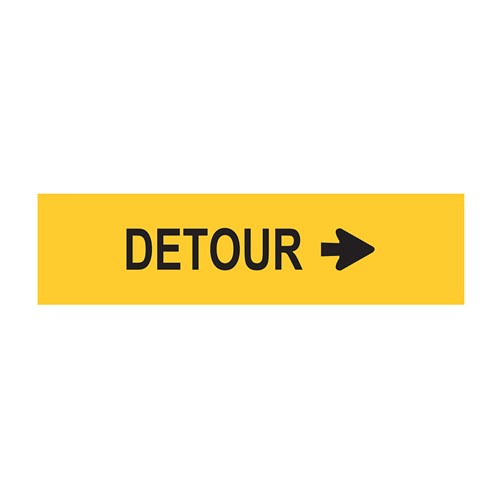 Detour Right Arrow 1200x300mm Multi-Message Sign TC231