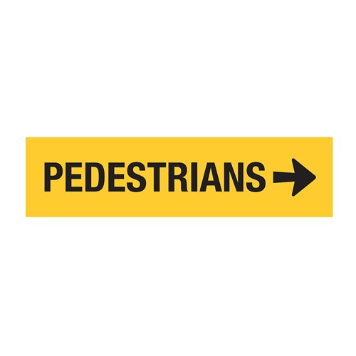 Pedestrians Right Arrow 1200x300mm Multi-Message Sign CT284-T8-2R38