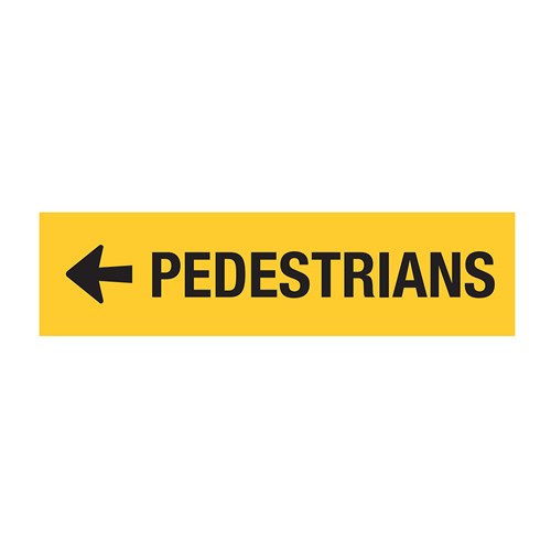 Pedestrians Left Arrow 1200x300mm Multi-Message Sign CT284-T8-2L38
