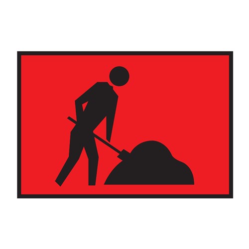 Symbolic Worker 900x600mm Boxed Edge Sign T1-5A