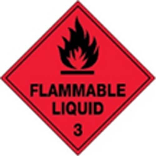 Hazchem Sticker Flammable Liquid 3 Each Sticker 100sq 860059 HLL103A