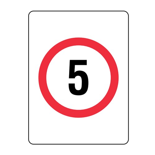 Speed 5km 600x450mm Metal Traffic Sign TC409LM