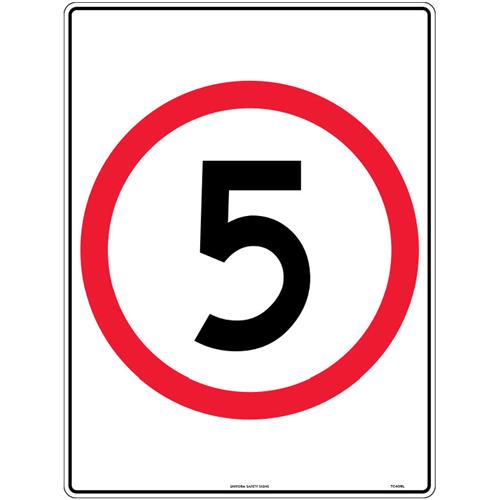 Traffic Sign 5kph Speed Limit Poly 600x450 TC409LP