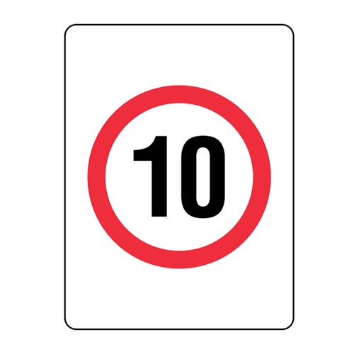 Speed 10km 600x450mm Metal Traffic Sign TC410LM