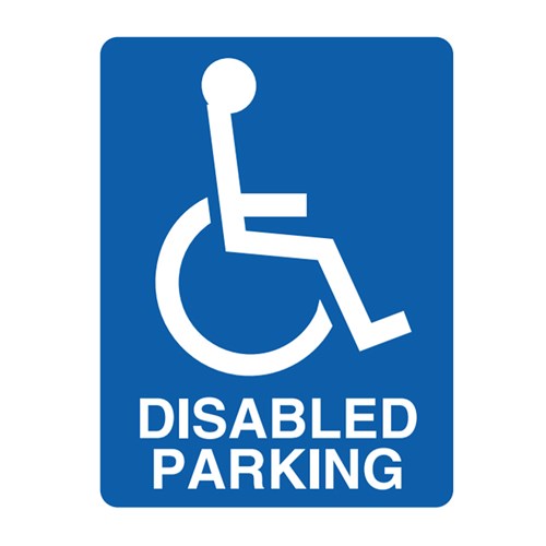 Disabled Parking 450x300mm Metal Traffic Sign TC420LSM