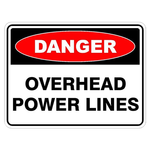 Danger Signs - Uniform Safety Signs _ Overhead Powerlines Poly 