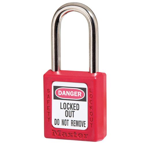 Master Lock® Red Zenex™ Thermoplastic Safety Padlock 410RED