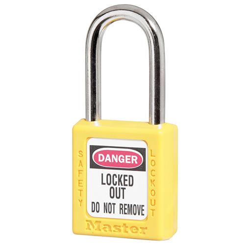 Master Lock® Yellow Zenex™ Thermoplastic Safety Padlock 410YLW