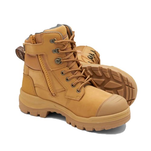 Blundstone #8060 Unisex Rotoflex Side Zip Lace Up Work Safety Boots - Wheat