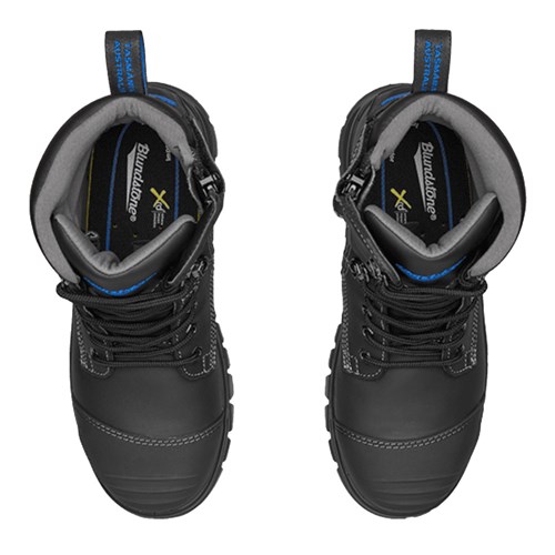 Blundstone #997 Unisex Side Zip Lace Up Work Safety Boots - Black