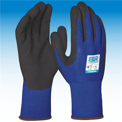 Blue Rapta 'THE GENERAL' General Purpose Nitrile Foam Palm Gloves BRGEN