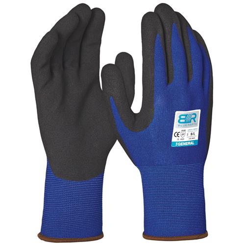 Blue Rapta 'THE GENERAL' General Purpose Nitrile Foam Palm Gloves BRGEN