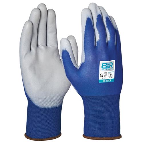 Blue Rapta 'HI-TACT' General Purpose PU Palm Coated Gloves BRHIT