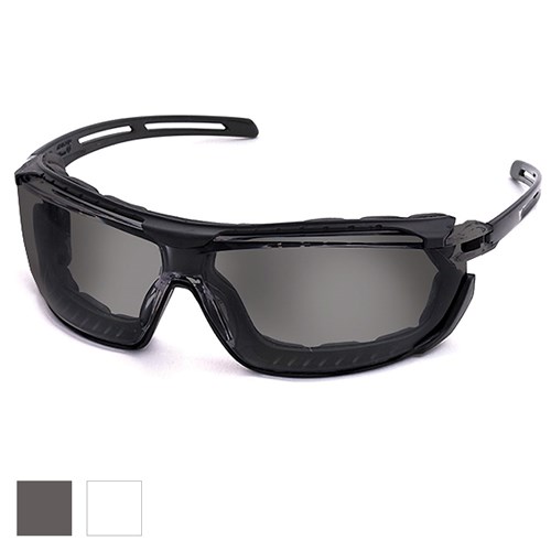 Safety Glasses - Blue Rapta Switch Sealed Safety Glasses - Black Frame Smoke Lens