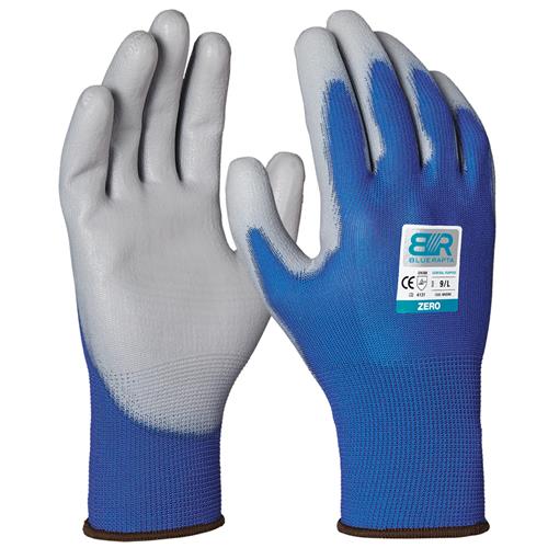 Blue Rapta 'ZERO' General Purpose PU Palm Coated Gloves BRZERO