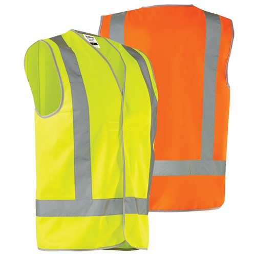 ELEVEN Workwear Day/Night Hi-Vis 'H' Taped Safety Vest