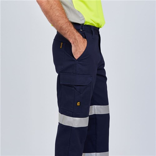 cargo work pants with reflective tape pocket