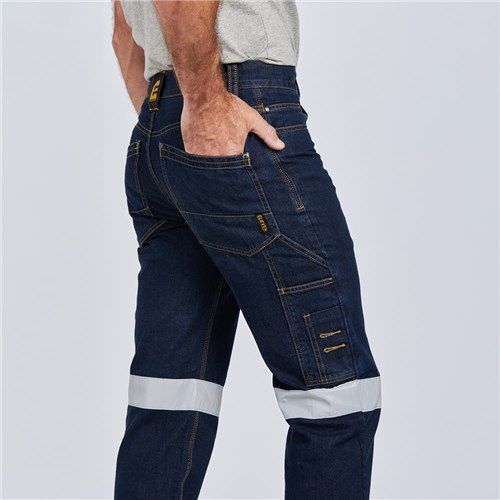 Work jeans with reflective tape lifestyle Back pocket