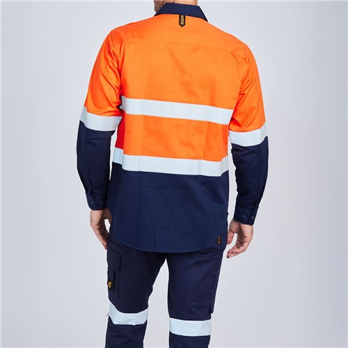 ELEVEN Workwear Evolution Hi-Vis L/S Drill Shirt - Lifestyle rear