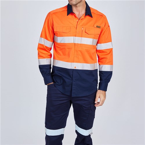 ELEVEN Workwear AntiOdour Taped L/S Shirt - Orange Lifestyle