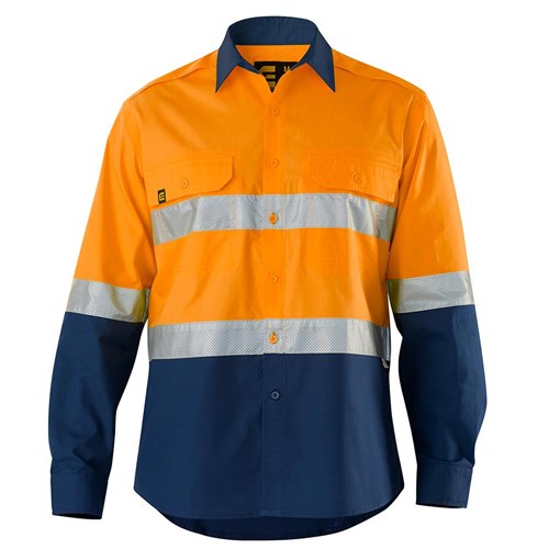 ELEVEN Workwear AEROCOOL Spliced Hi-Vis Perforated 3M™ 'Hoop' Taped Shirt