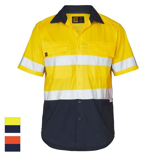 ELEVEN Workwear AEROCOOL Hi-Vis Spliced Taped S/S Shirt