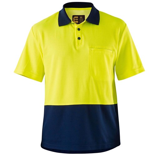 ELEVEN Workwear Spliced Hi-Vis Cotton Back Polo Shirt