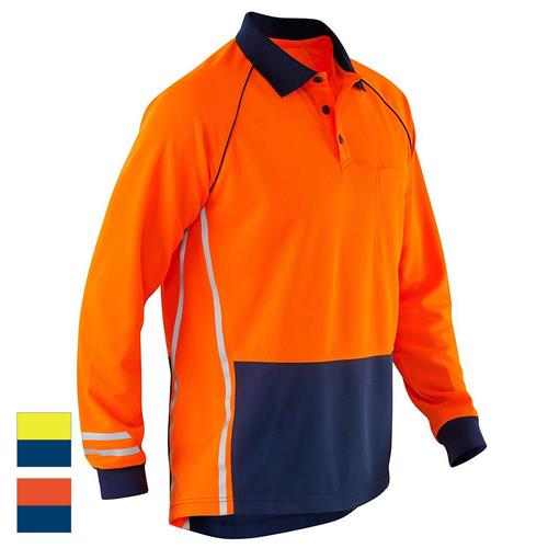 ELEVEN Workwear Spliced Hi-Vis Micromesh Polo Shirt