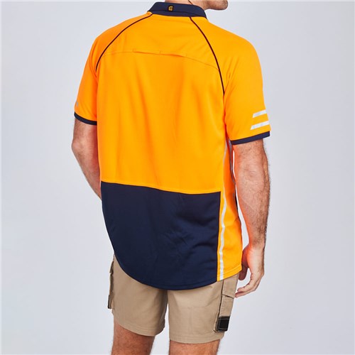 Orange Hi-Vis Polo Shirt Rear