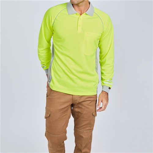 ELEVEN Workwear AEROCOOL Hi-Vis L/S Polo - Lifestyle