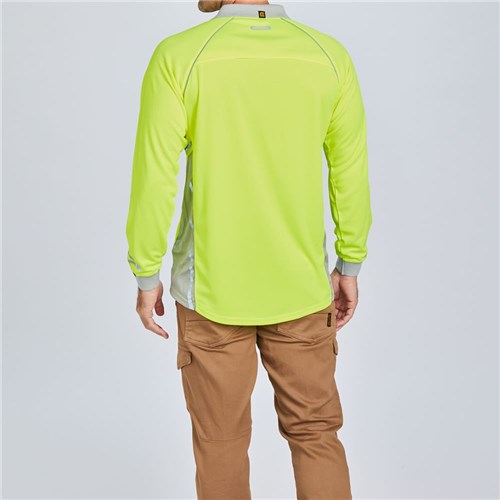 ELEVEN Workwear AEROCOOL Hi-Vis  Long Sleeve Polo