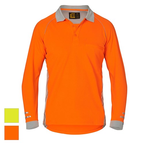 ELEVEN Workwear AEROCOOL Hi-Vis L/S Polo